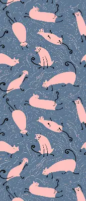 Ablakra akasztható roló rózsaszín macskás mintával