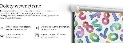 Sötétítő roló színes számok mintával