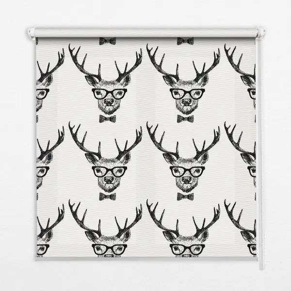 Ablakra szerelhető roló rénszarvas szemüveges mintával