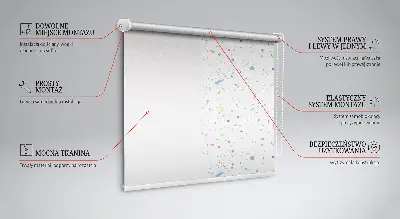 Ablakra akasztható roló festékfoltos mintával