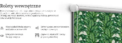 Sötétítő roló zöld levelek mintával