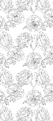 Ablakra akasztható roló Rajzolt rózsák