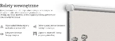 Sötétítő roló szürke virágmintás