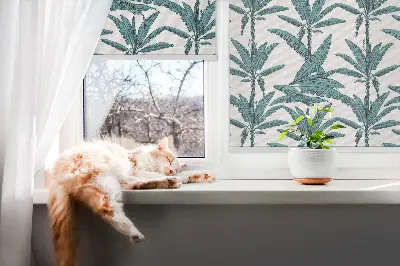 Sötétítő roló pálmalevelek mintával