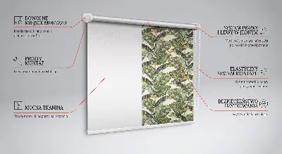 Ablakra akasztható roló levelek mintával