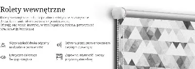Sötétítő roló szürke háromszög mintával