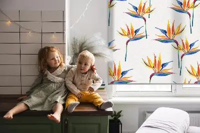 Ablakra szerelhető roló színes levelek mintával