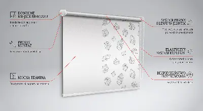 Ablakra szerelhető roló geometriai alakzatos mintával