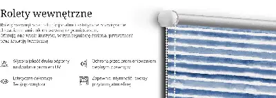 Ablakra szerelhető roló kék csíkos mintázattal