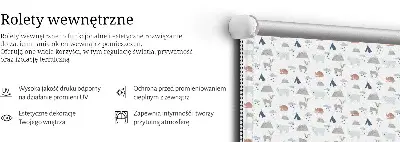 Sötétítő roló hegyek, eső és állatok mintával