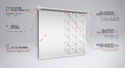 Sötétítő roló hegyek, eső és állatok mintával