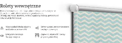 Ablakra szerelhető roló kék cikkcakk mintával