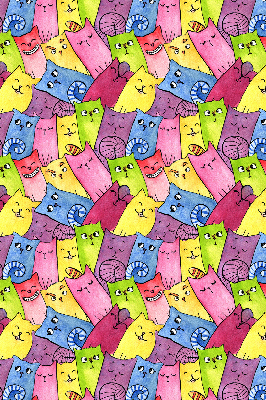 Ablakra akasztható roló Színes macskák