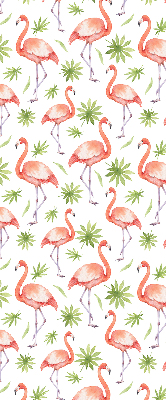 Ablakra szerelhető roló Flamingó és levelek