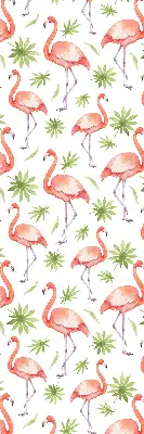 Ablakra szerelhető roló flamingó és levelek mintával