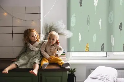 Ablakra szerelhető roló színes fák mintával