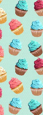 Ablakra akasztható roló muffin mintás