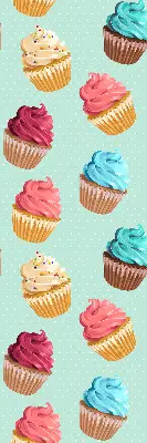 Ablakra akasztható roló muffin mintás