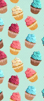 Ablakra akasztható roló muffin mintás
