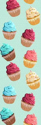 Ablakra akasztható roló muffin mintás