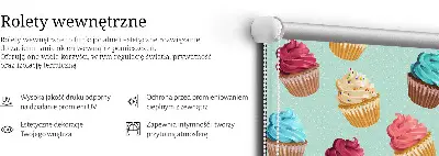 Ablakra akasztható roló muffin mintás