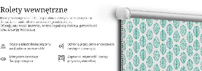 Sötétítő roló kék levelek mintával