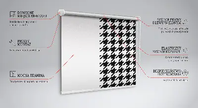 Ablakra akasztható roló geometrikus mintával