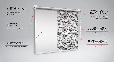 Sötétítő roló páfránylevelek mintával