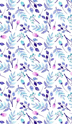 Ablakra akasztható roló kék virágos mintával