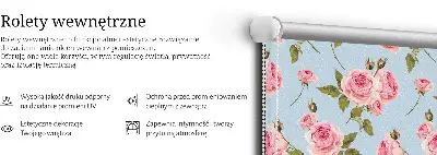 Sötétítő roló rózsák mintával