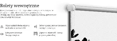 Sötétítő roló fekete virágmintás
