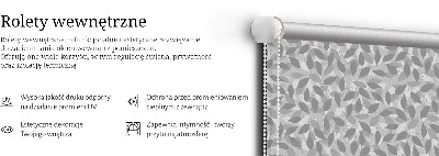 Ablakra akasztható roló Szürke levelek