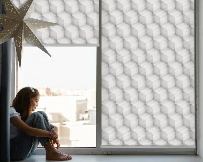 Ablakra szerelhető roló 3D kocka mintával