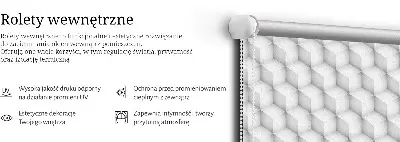 Ablakra szerelhető roló 3D kocka mintával