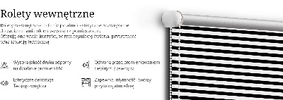 Ablakra akasztható roló Fekete csíkok