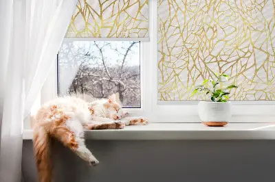 Sötétítő roló sárga mintás
