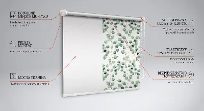 Sötétítő roló levelek az ágakról mintával