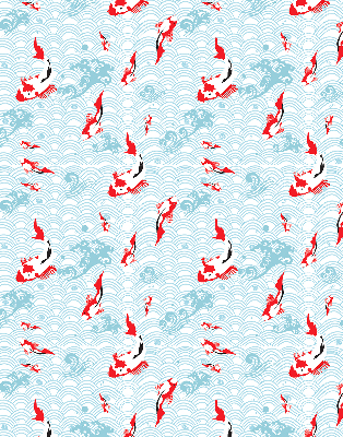 Ablakra akasztható roló Halak a vízben