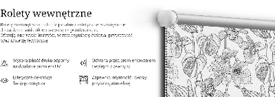 Sötétítő roló Vázlatolt virágok