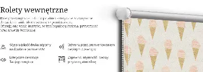Ablakra szerelhető roló fagylalt mintával
