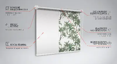 Sötétítő roló pálmafák mintával