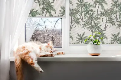 Sötétítő roló pálmafák mintával