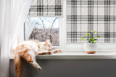 Ablakra akasztható roló Szürke tartan