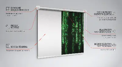 Ablakra akasztható roló zöld rejtjelek mintával