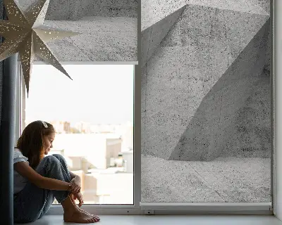 3D kőfal mintázatú roló ablakra szerelhető kivitelben
