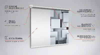 Sötétítő roló szürke 3D négyzet mintás