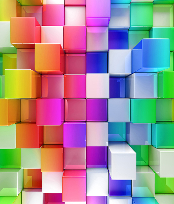 Ablakra akasztható roló Színes 3D kockák