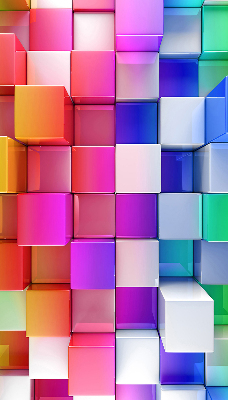 Ablakra akasztható roló Színes 3D kockák