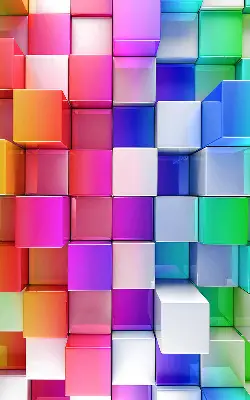 Ablakra akasztható roló színes 3D kockák mintával