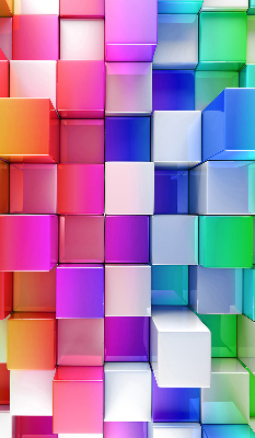 Ablakra akasztható roló Színes 3D kockák